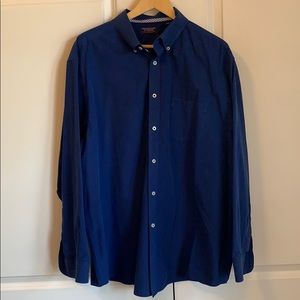 Roundtree & Yorke - Dark blue button down shirt.